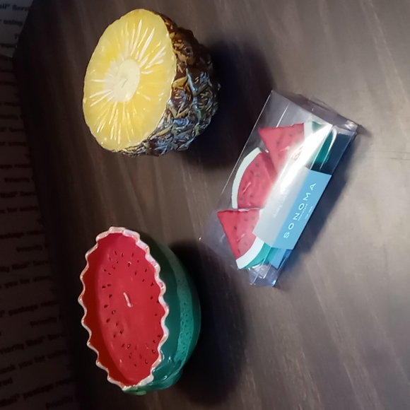 Set of 3 Fruit Candles - Picture 1 of 6
